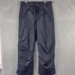 VINTAGE Columbia Pants Mens Large Black Insulated Ski Snow‎ Belted SM 8043 90s